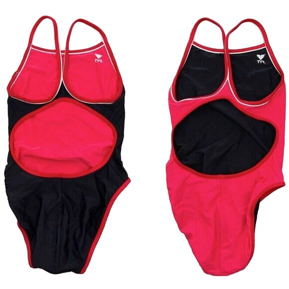 TYR HydraSpan Double Binding Reversible DiamondFit One Piece Swimsuit Sz 30 $55 - Picture 2 of 11